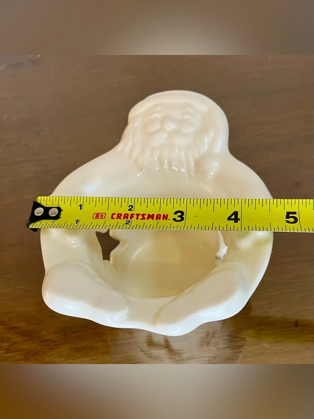 Vintage Pfaltzgraff Nordic Christmas Santa & Reindeer, Votive Candle Holder, 90s